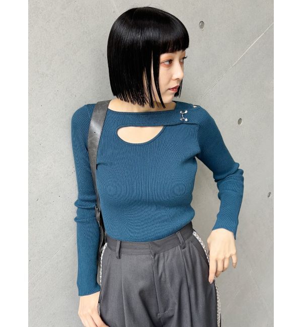 MURUA「フロントオープンリブニット」|ニット・セーター|