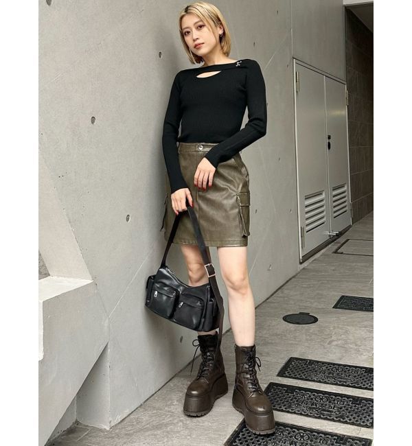 MURUA「フロントオープンリブニット」|ニット・セーター|