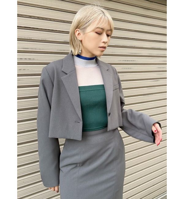 MURUA「ヘムアタッチメントショートジャケット【セットアップ着用可】」|テーラードジャケット|