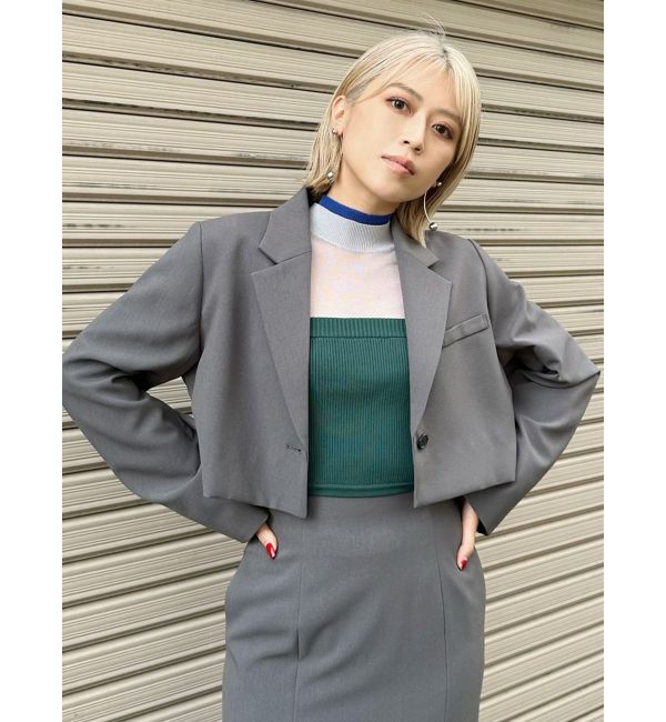 MURUA「ヘムアタッチメントショートジャケット【セットアップ着用可】」|テーラードジャケット|