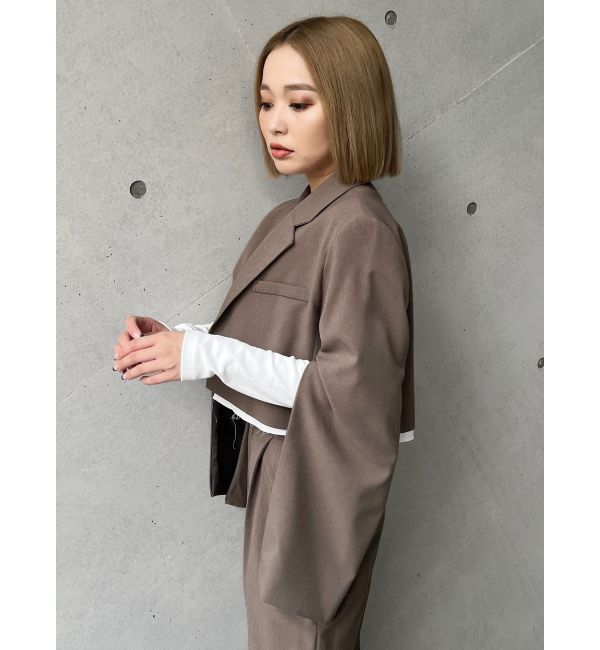 MURUA「ヘムアタッチメントショートジャケット【セットアップ着用可】」|テーラードジャケット|