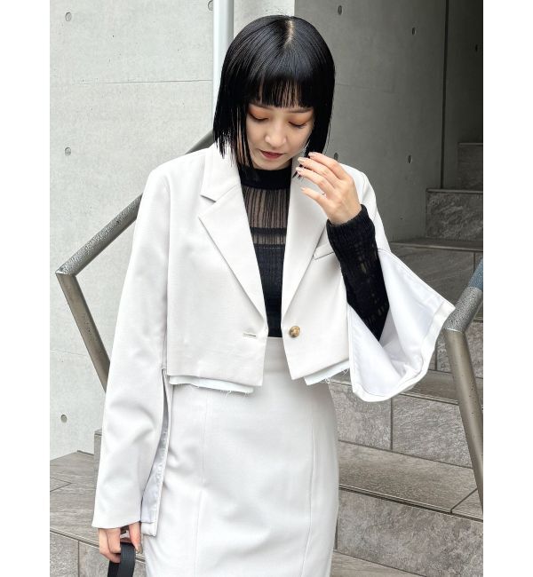 MURUA「ヘムアタッチメントショートジャケット【セットアップ着用可】」|テーラードジャケット|