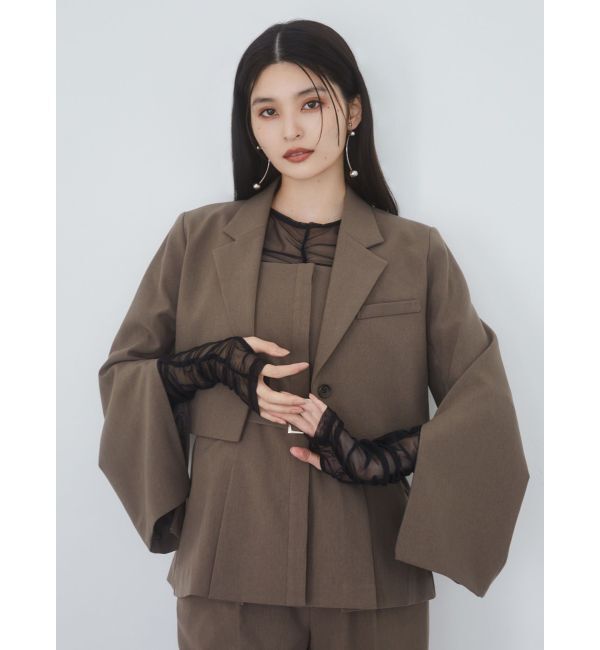 MURUA「ヘムアタッチメントショートジャケット【セットアップ着用可】」|テーラードジャケット|