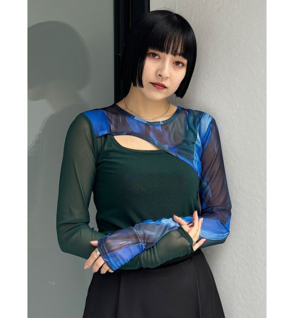 MURUA「カラーブロックシアートップス」|Tシャツ・カットソー|