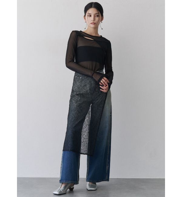 MURUA「カラーブロックシアートップス」|Tシャツ・カットソー|