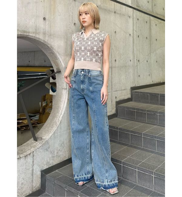 MURUA「ジオメトリックニットタンク」|タンクトップ|