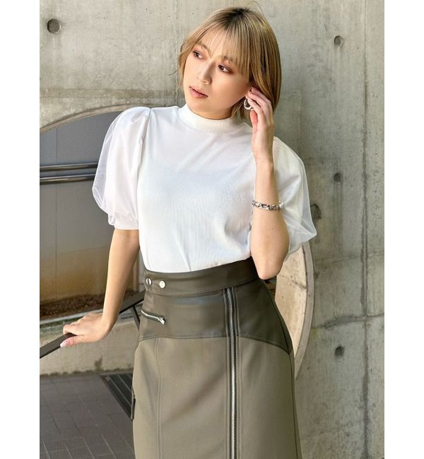 MURUA「ドッキングチュールトップス」|Tシャツ・カットソー|