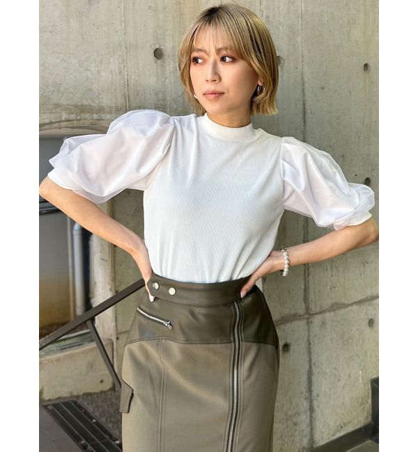 MURUA「ドッキングチュールトップス」|Tシャツ・カットソー|