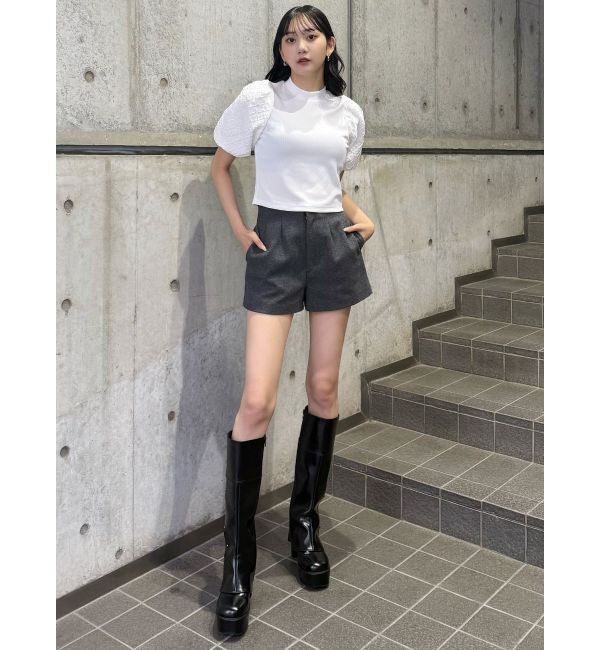 MURUA「テレコドッキングジャガードトップス」|Tシャツ・カットソー|