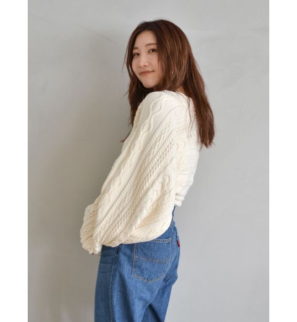Ungrid「ケーブルニットボレロアンサンブル」|カーディガン|