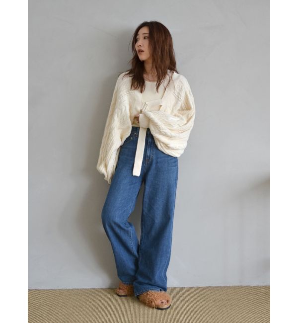 Ungrid「ケーブルニットボレロアンサンブル」|カーディガン|