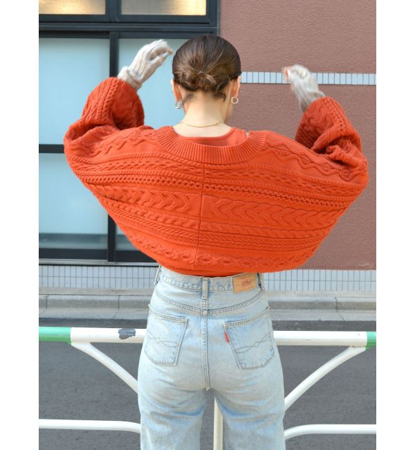 Ungrid「ケーブルニットボレロアンサンブル」|カーディガン|