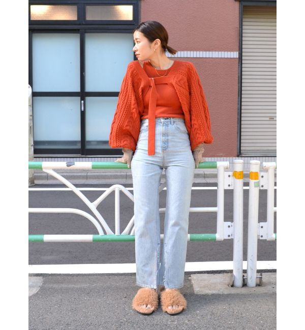 Ungrid「ケーブルニットボレロアンサンブル」|カーディガン|