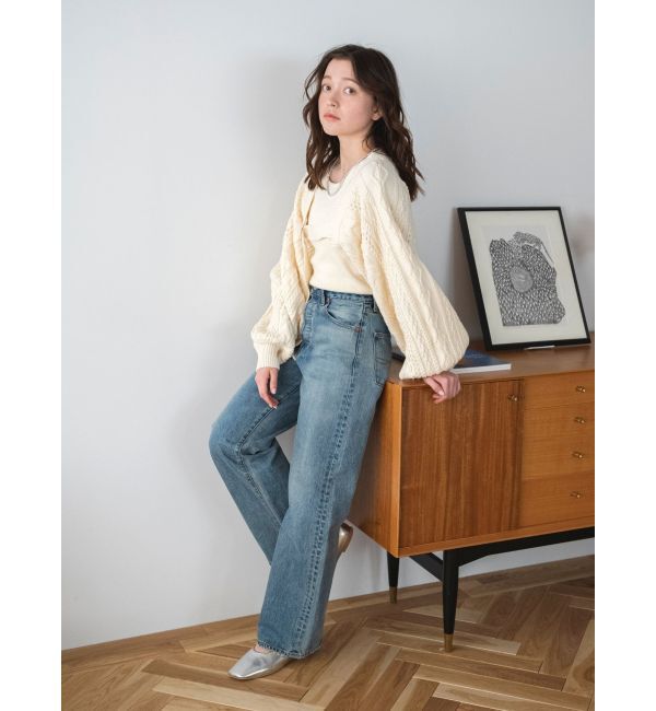 Ungrid「ケーブルニットボレロアンサンブル」|カーディガン|