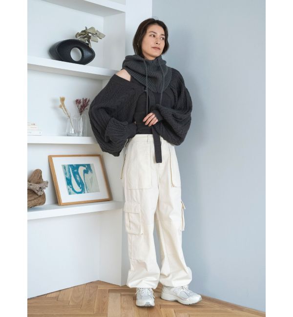 Ungrid「ケーブルニットボレロアンサンブル」|カーディガン|