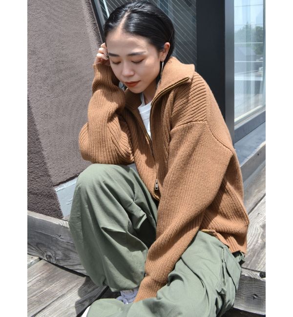 Ungrid「ダブルジップニットカーデ」|カーディガン|