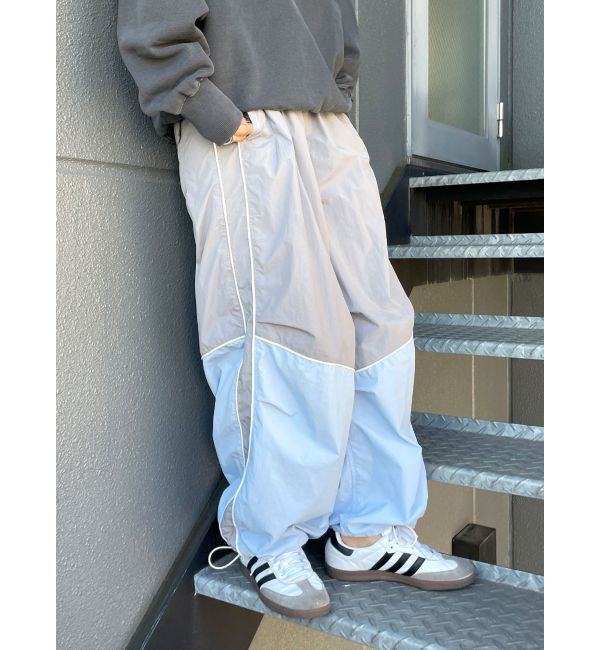 Ungrid「カラーブロッキングナイロンパンツ」|その他|ブルー