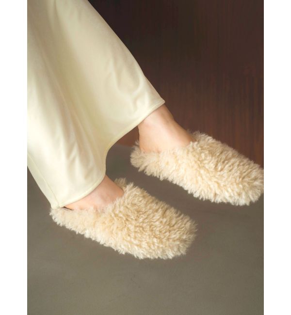 Ungrid「ボアフラットシューズ」|その他|アイボリー