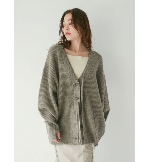 Ungrid「ミドル丈ニットカーデ」|カーディガン|