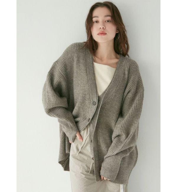 Ungrid「ミドル丈ニットカーデ」|カーディガン|