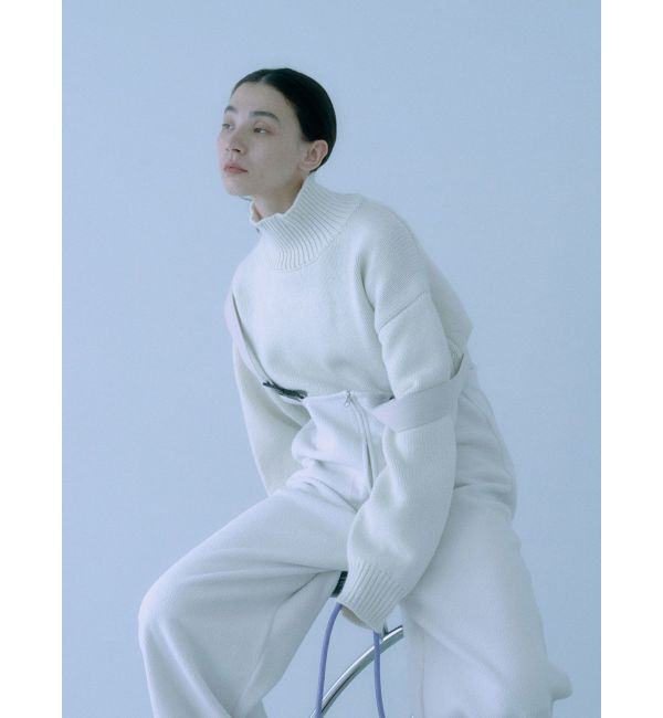 Ungrid「ハイネックボリュームカラーニット」|ニット・セーター|アイボリー