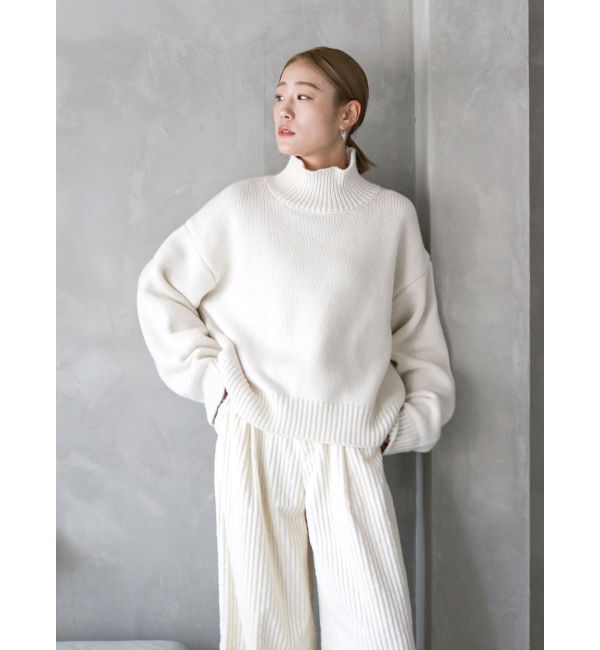 Ungrid「ハイネックボリュームカラーニット」|ニット・セーター|