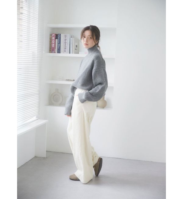 Ungrid「ハイネックボリュームカラーニット」|ニット・セーター|
