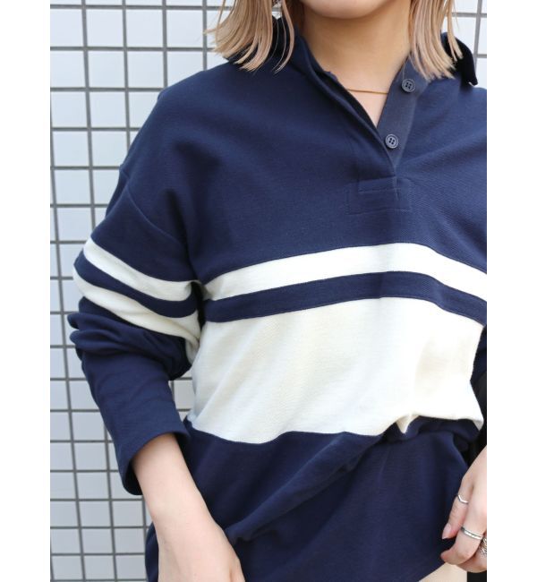 Ungrid「バイカラーポロシャツ」|ポロシャツ|