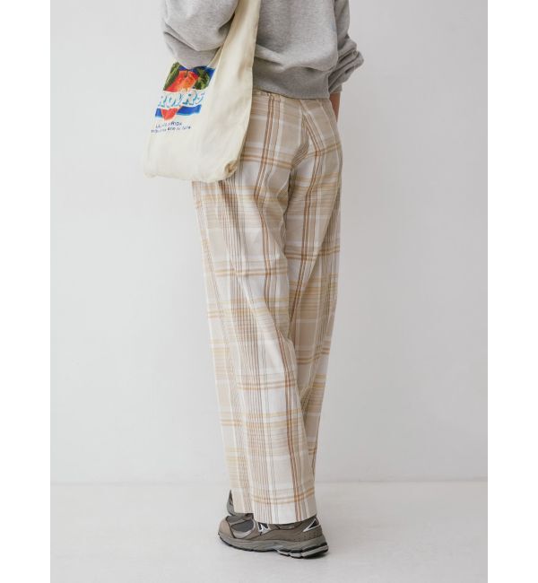 Ungrid「リネン混チェック柄パンツ」|その他|