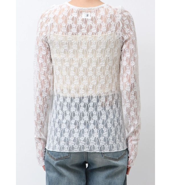 Ungrid「シアーレースロングスリーブTee」|Tシャツ・カットソー|