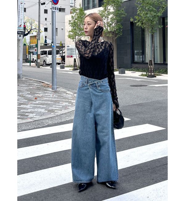 Ungrid「シアーレースロングスリーブTee」|Tシャツ・カットソー|