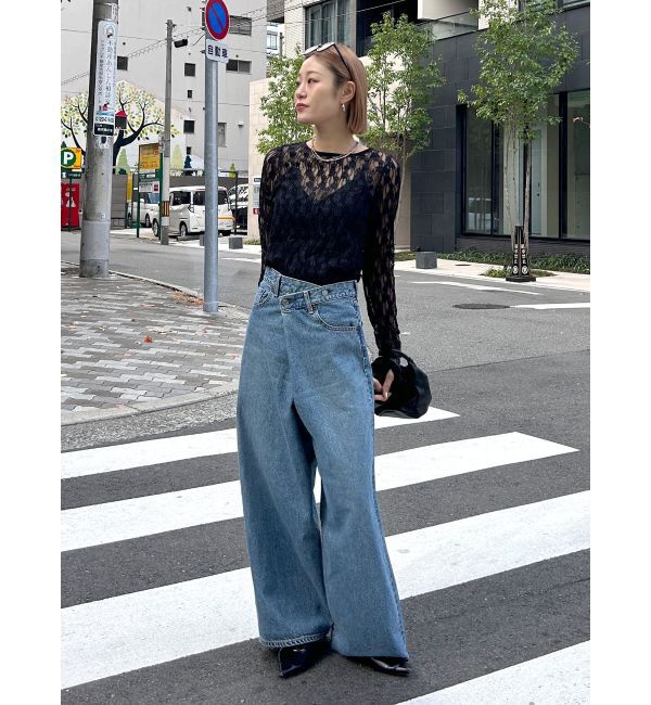 Ungrid「シアーレースロングスリーブTee」|Tシャツ・カットソー|