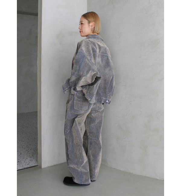 Ungrid「フロッキー起毛デニムジャケット」|デニムジャケット|