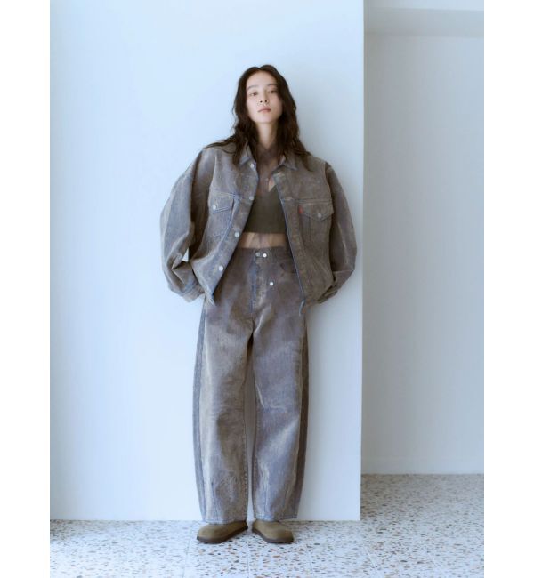 Ungrid「フロッキー起毛デニムジャケット」|デニムジャケット|