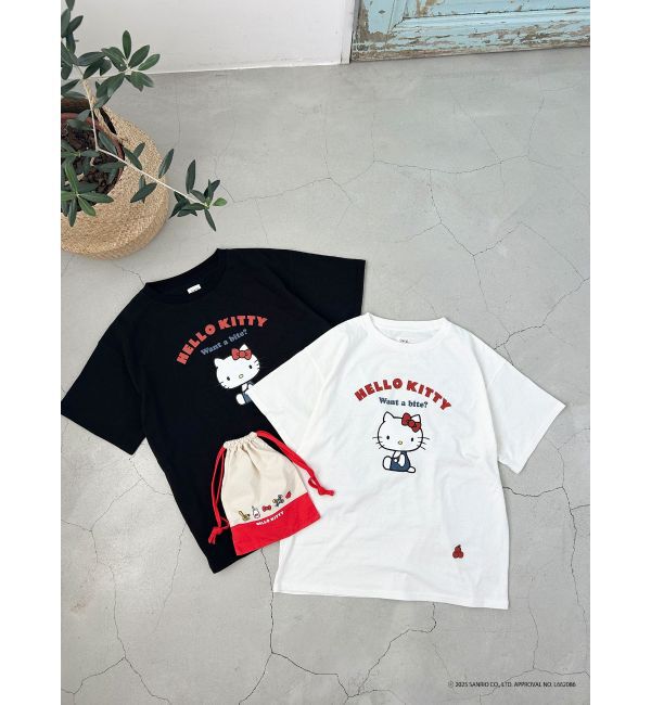 Ungrid「【ハローキティーコラボ】ロゴデザイン巾着ポーチ」|ポーチ|