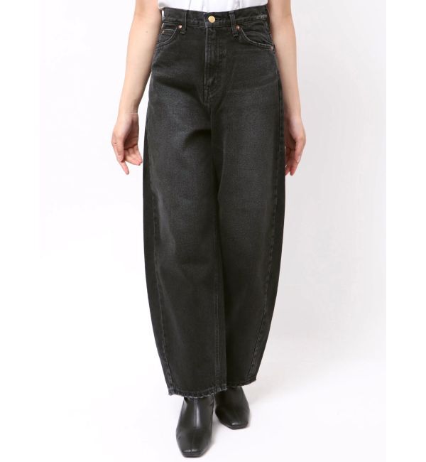 Ungrid「Lee CURVE WIDE PANTS」|デニム|ブラック