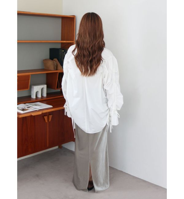 Ungrid「ギャザーデザインルーズシャツ」|シャツ・ブラウス|