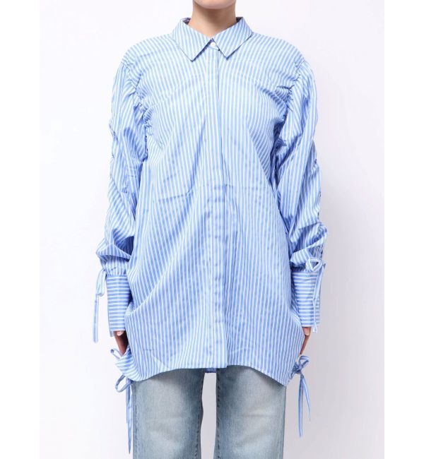 Ungrid「ギャザーデザインルーズシャツ」|シャツ・ブラウス|