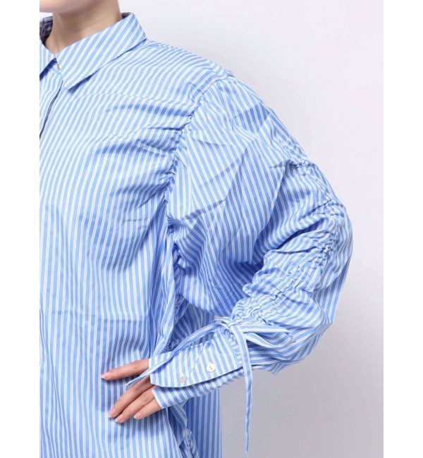 Ungrid「ギャザーデザインルーズシャツ」|シャツ・ブラウス|