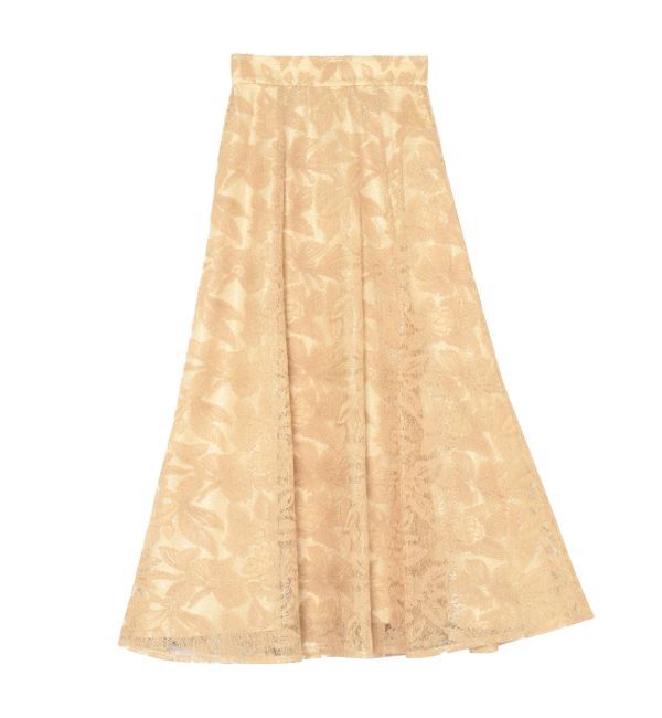 LAGUNAMOON「メロンチュールエンブロイダリースカート」|スカート|オレンジ