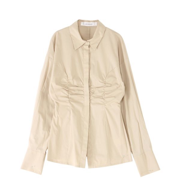 LAGUNAMOON「ウエストギャザースリムシャツ」|シャツ・ブラウス|