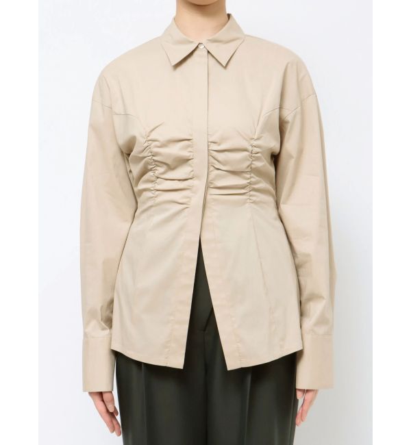 LAGUNAMOON「ウエストギャザースリムシャツ」|シャツ・ブラウス|