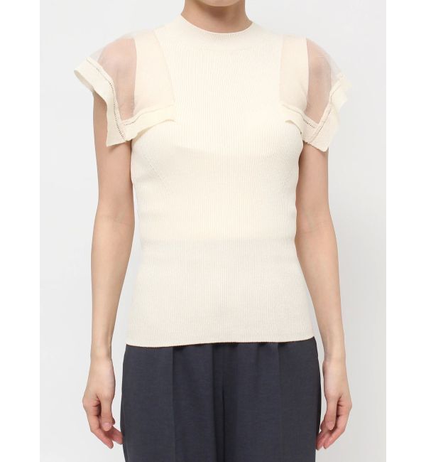 LAGUNAMOON「ハンカチーフスリーブニットプルオーバー」|ニット・セーター|