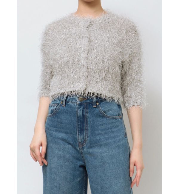 LAGUNAMOON「ラメブレンドシャギーニットカーディガン」|カーディガン|