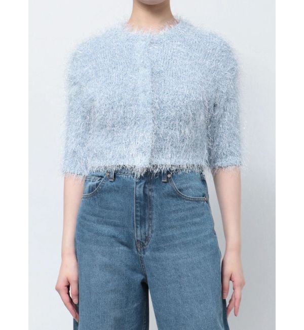 LAGUNAMOON「ラメブレンドシャギーニットカーディガン」|カーディガン|