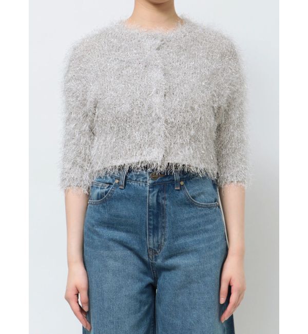 LAGUNAMOON「ラメブレンドシャギーニットカーディガン」|カーディガン|