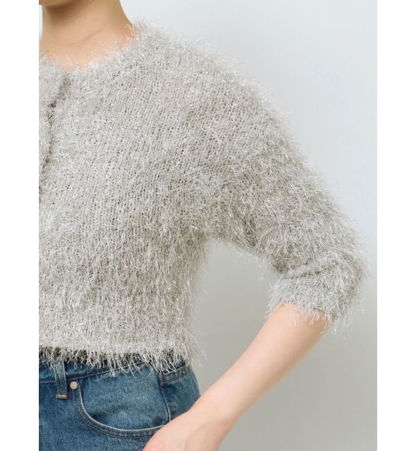 LAGUNAMOON「ラメブレンドシャギーニットカーディガン」|カーディガン|