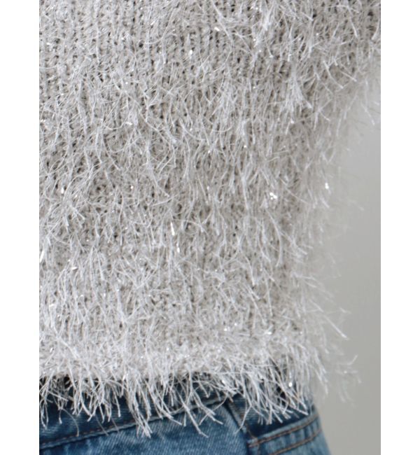 LAGUNAMOON「ラメブレンドシャギーニットカーディガン」|カーディガン|