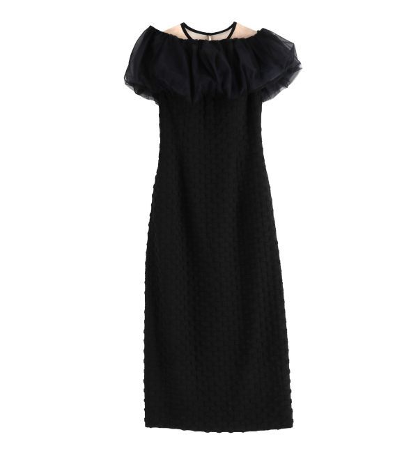LAGUNAMOON「LADYチュールオフショルIラインドレス」|ドレス|ブラック