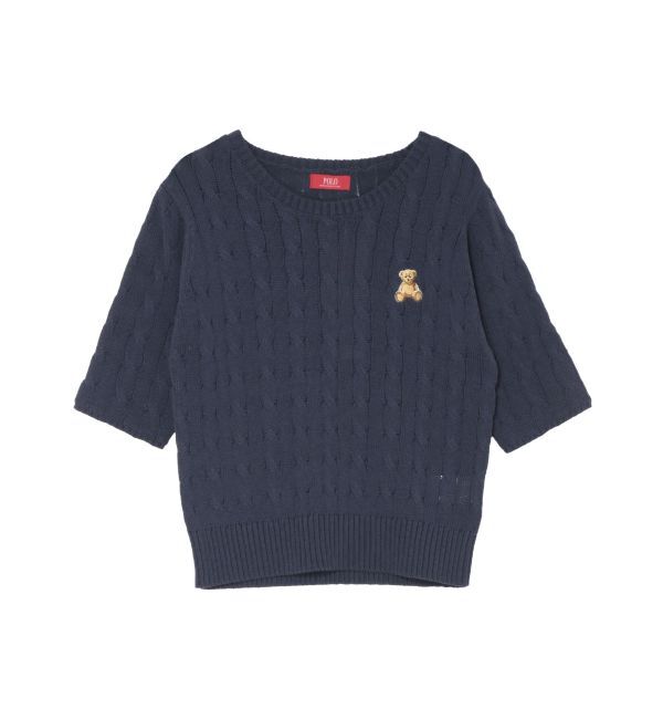 LAGUNAMOON「【POLO BCSコラボ】ベアケーブルニットプルオーバー」|ニット・セーター|ネイビー